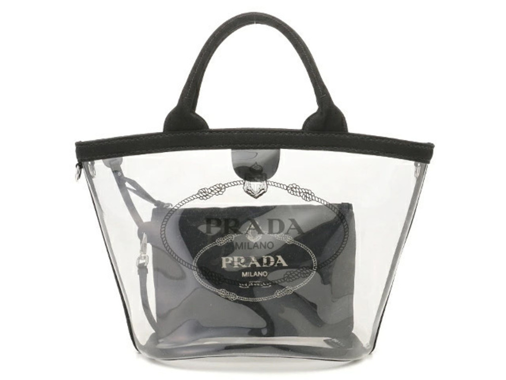 Prada Handbag Plex Vinyl Black